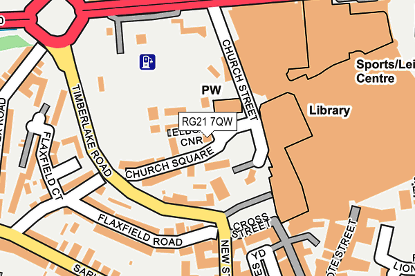 RG21 7QW map - OS OpenMap – Local (Ordnance Survey)