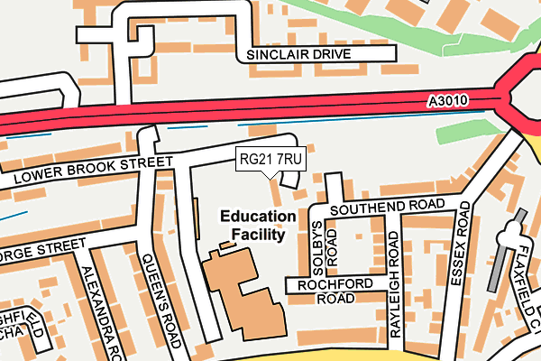 RG21 7RU map - OS OpenMap – Local (Ordnance Survey)