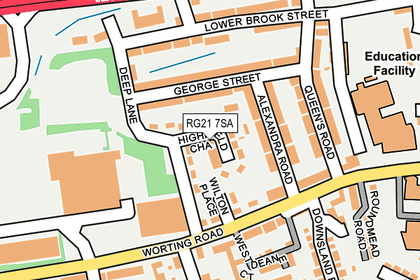 RG21 7SA map - OS OpenMap – Local (Ordnance Survey)