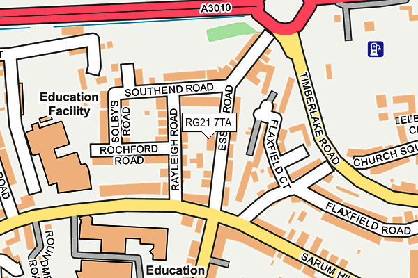 RG21 7TA map - OS OpenMap – Local (Ordnance Survey)