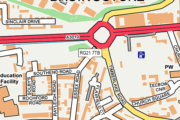 RG21 7TB map - OS OpenMap – Local (Ordnance Survey)