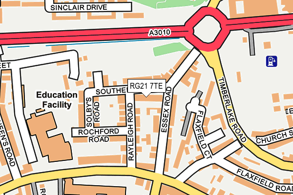 RG21 7TE map - OS OpenMap – Local (Ordnance Survey)