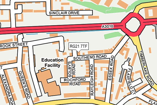 RG21 7TF map - OS OpenMap – Local (Ordnance Survey)