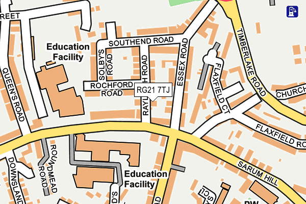RG21 7TJ map - OS OpenMap – Local (Ordnance Survey)