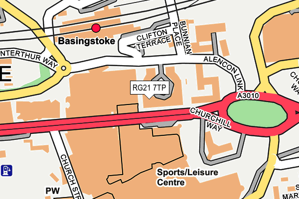 RG21 7TP map - OS OpenMap – Local (Ordnance Survey)