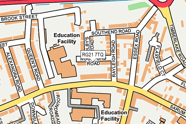 RG21 7TQ map - OS OpenMap – Local (Ordnance Survey)