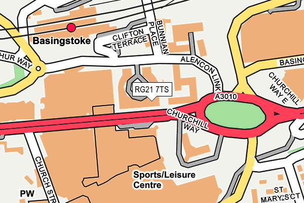 RG21 7TS map - OS OpenMap – Local (Ordnance Survey)