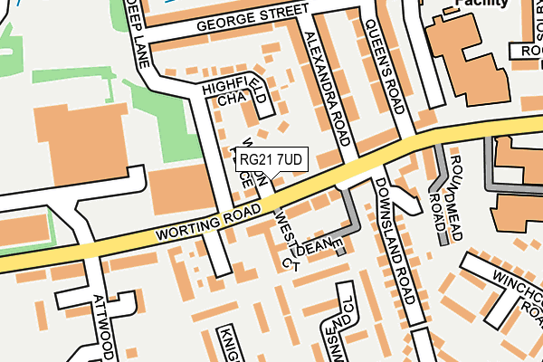 RG21 7UD map - OS OpenMap – Local (Ordnance Survey)