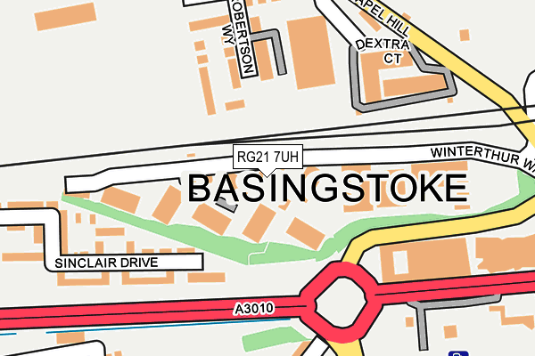 RG21 7UH map - OS OpenMap – Local (Ordnance Survey)