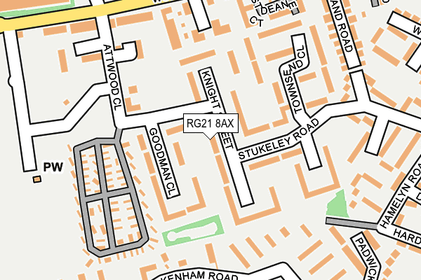 RG21 8AX map - OS OpenMap – Local (Ordnance Survey)