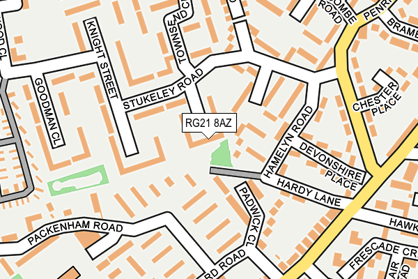 RG21 8AZ map - OS OpenMap – Local (Ordnance Survey)