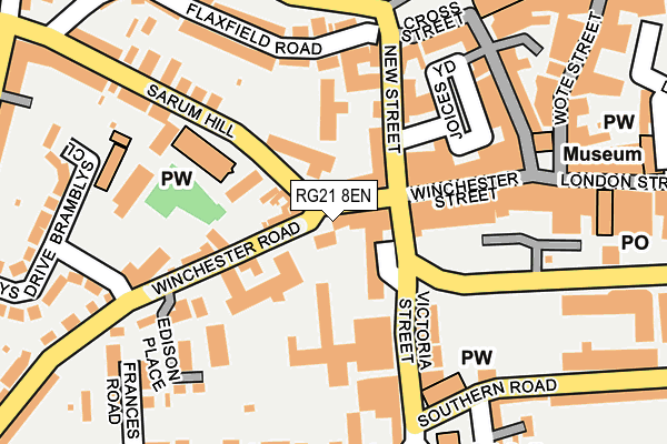 RG21 8EN map - OS OpenMap – Local (Ordnance Survey)