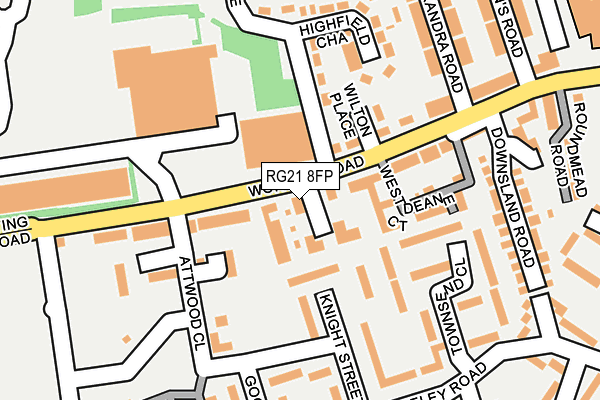 RG21 8FP map - OS OpenMap – Local (Ordnance Survey)