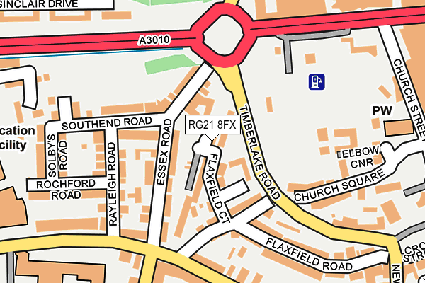 RG21 8FX map - OS OpenMap – Local (Ordnance Survey)