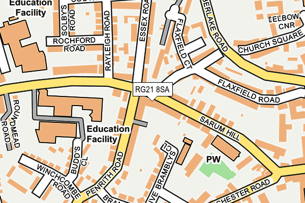 RG21 8SA map - OS OpenMap – Local (Ordnance Survey)