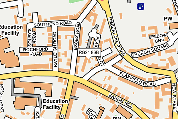 RG21 8SB map - OS OpenMap – Local (Ordnance Survey)