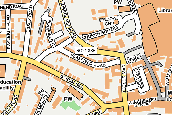 RG21 8SE map - OS OpenMap – Local (Ordnance Survey)