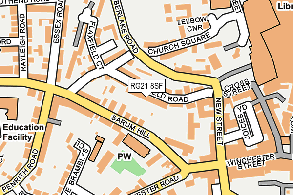 RG21 8SF map - OS OpenMap – Local (Ordnance Survey)