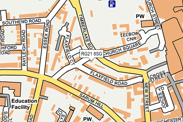 RG21 8SG map - OS OpenMap – Local (Ordnance Survey)