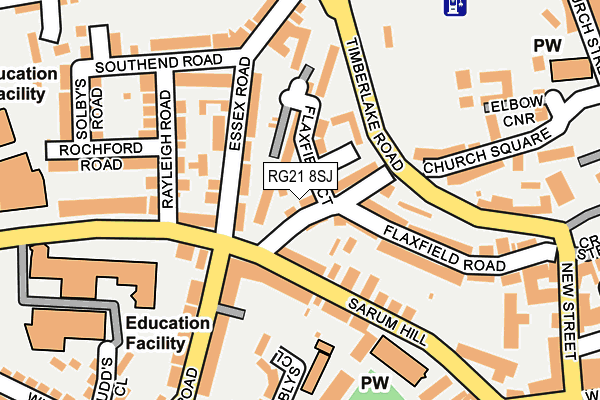 RG21 8SJ map - OS OpenMap – Local (Ordnance Survey)