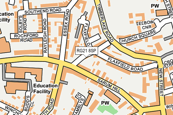 RG21 8SP map - OS OpenMap – Local (Ordnance Survey)