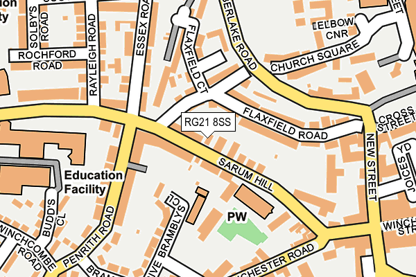 RG21 8SS map - OS OpenMap – Local (Ordnance Survey)