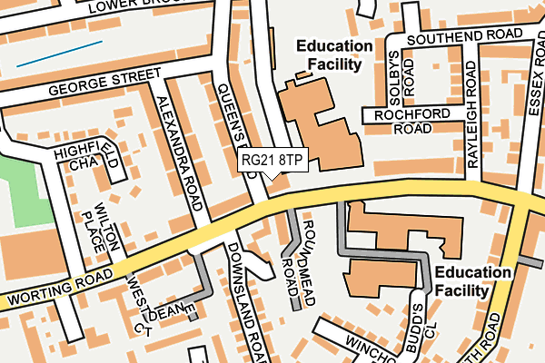 RG21 8TP map - OS OpenMap – Local (Ordnance Survey)