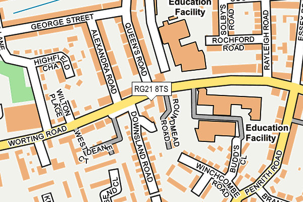 RG21 8TS map - OS OpenMap – Local (Ordnance Survey)