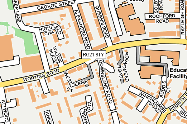 RG21 8TY map - OS OpenMap – Local (Ordnance Survey)