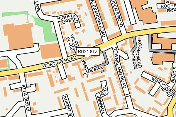 RG21 8TZ map - OS OpenMap – Local (Ordnance Survey)