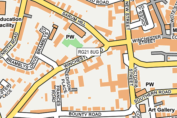 RG21 8UG map - OS OpenMap – Local (Ordnance Survey)