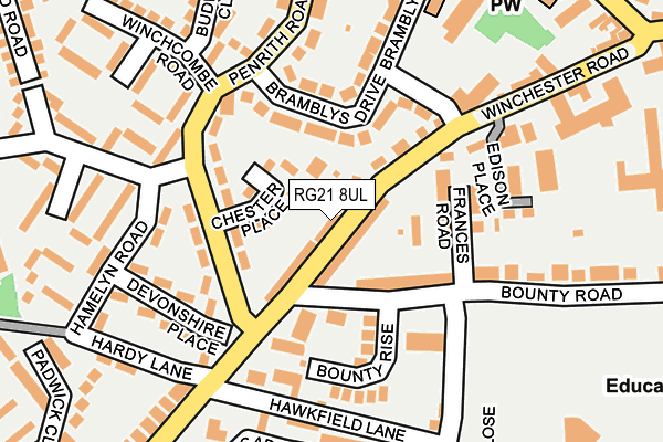 RG21 8UL map - OS OpenMap – Local (Ordnance Survey)