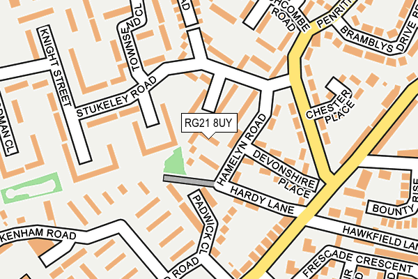 RG21 8UY map - OS OpenMap – Local (Ordnance Survey)