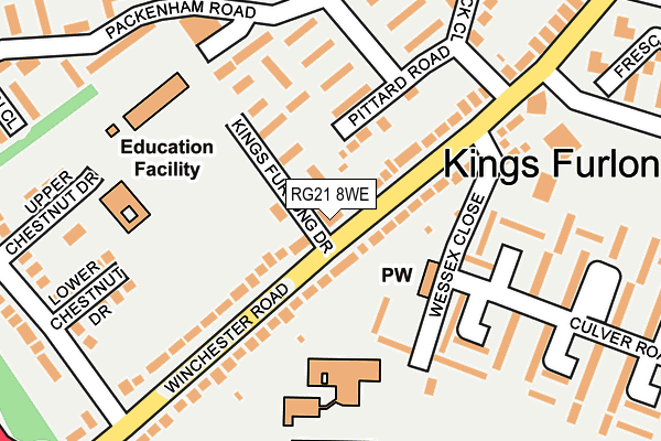 RG21 8WE map - OS OpenMap – Local (Ordnance Survey)