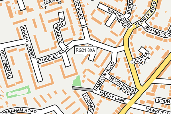 RG21 8XA map - OS OpenMap – Local (Ordnance Survey)