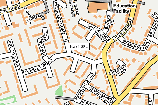 RG21 8XE map - OS OpenMap – Local (Ordnance Survey)