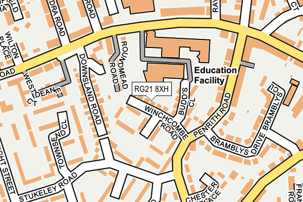 RG21 8XH map - OS OpenMap – Local (Ordnance Survey)