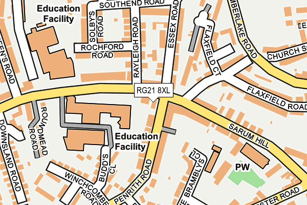 RG21 8XL map - OS OpenMap – Local (Ordnance Survey)