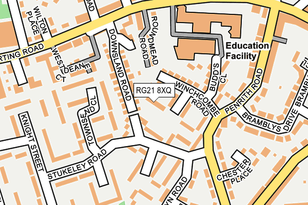 RG21 8XQ map - OS OpenMap – Local (Ordnance Survey)