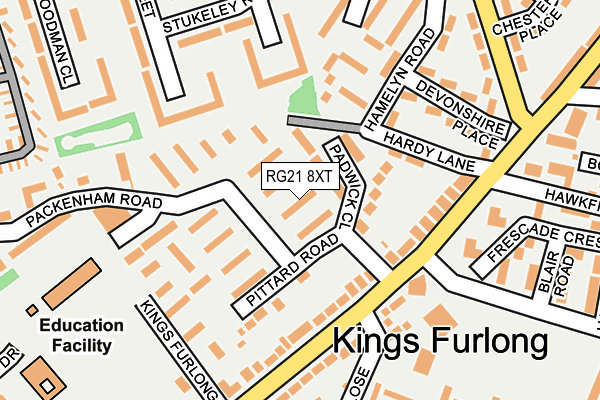 RG21 8XT map - OS OpenMap – Local (Ordnance Survey)