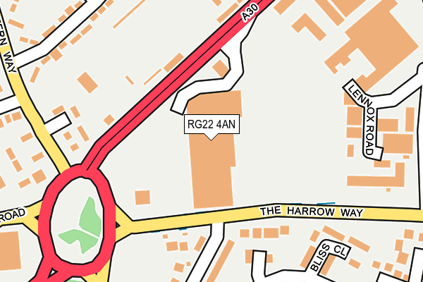 RG22 4AN map - OS OpenMap – Local (Ordnance Survey)