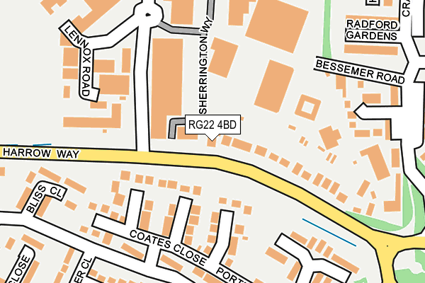 RG22 4BD map - OS OpenMap – Local (Ordnance Survey)