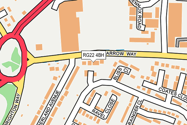 RG22 4BH map - OS OpenMap – Local (Ordnance Survey)