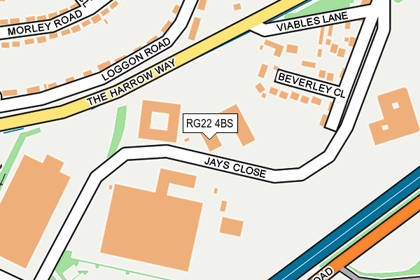 RG22 4BS map - OS OpenMap – Local (Ordnance Survey)