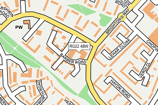 RG22 4BW map - OS OpenMap – Local (Ordnance Survey)