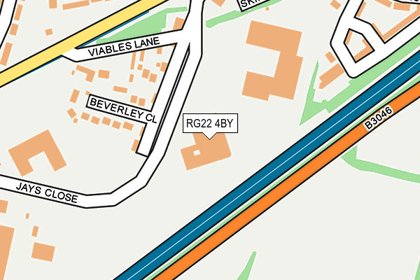 RG22 4BY map - OS OpenMap – Local (Ordnance Survey)