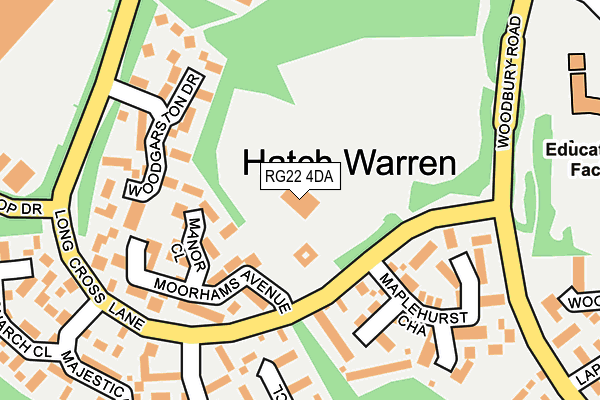 RG22 4DA map - OS OpenMap – Local (Ordnance Survey)