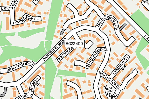 RG22 4DD map - OS OpenMap – Local (Ordnance Survey)