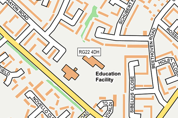 RG22 4DH map - OS OpenMap – Local (Ordnance Survey)