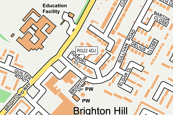 RG22 4DJ map - OS OpenMap – Local (Ordnance Survey)